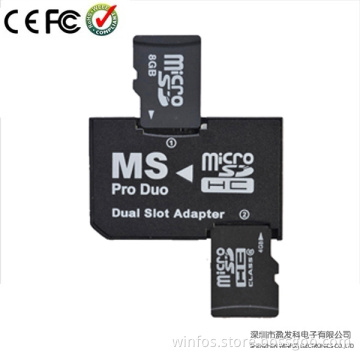 Winfos,OEM Memory Card Adapter, Dual TF/Micro SD to Ms/Memory Sticks PRO Duo Reader (W-CR-5400-1)